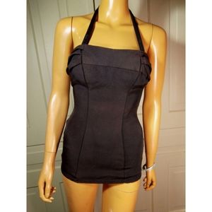 VINTAGE bathing swim suit one piece halter modest